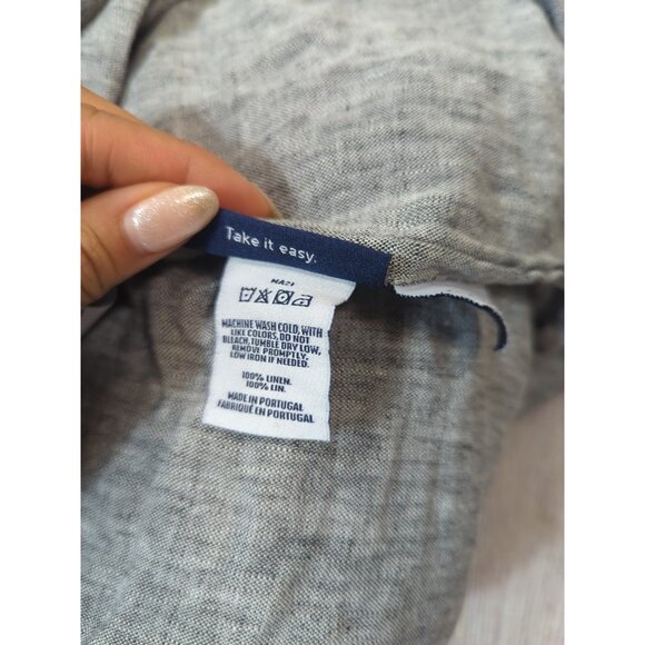 Brooklinen Full/Queen Linen Flat Sheet HEATHER GRAY 100% Linen Top Sheet - Picture 3 of 5